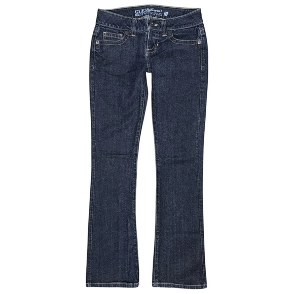Vintage Y2K GUESS Low Rise DAREDEVIL Bootcut Jeans Women’s 28 (29x33) Dark Wash - Picture 1 of 8